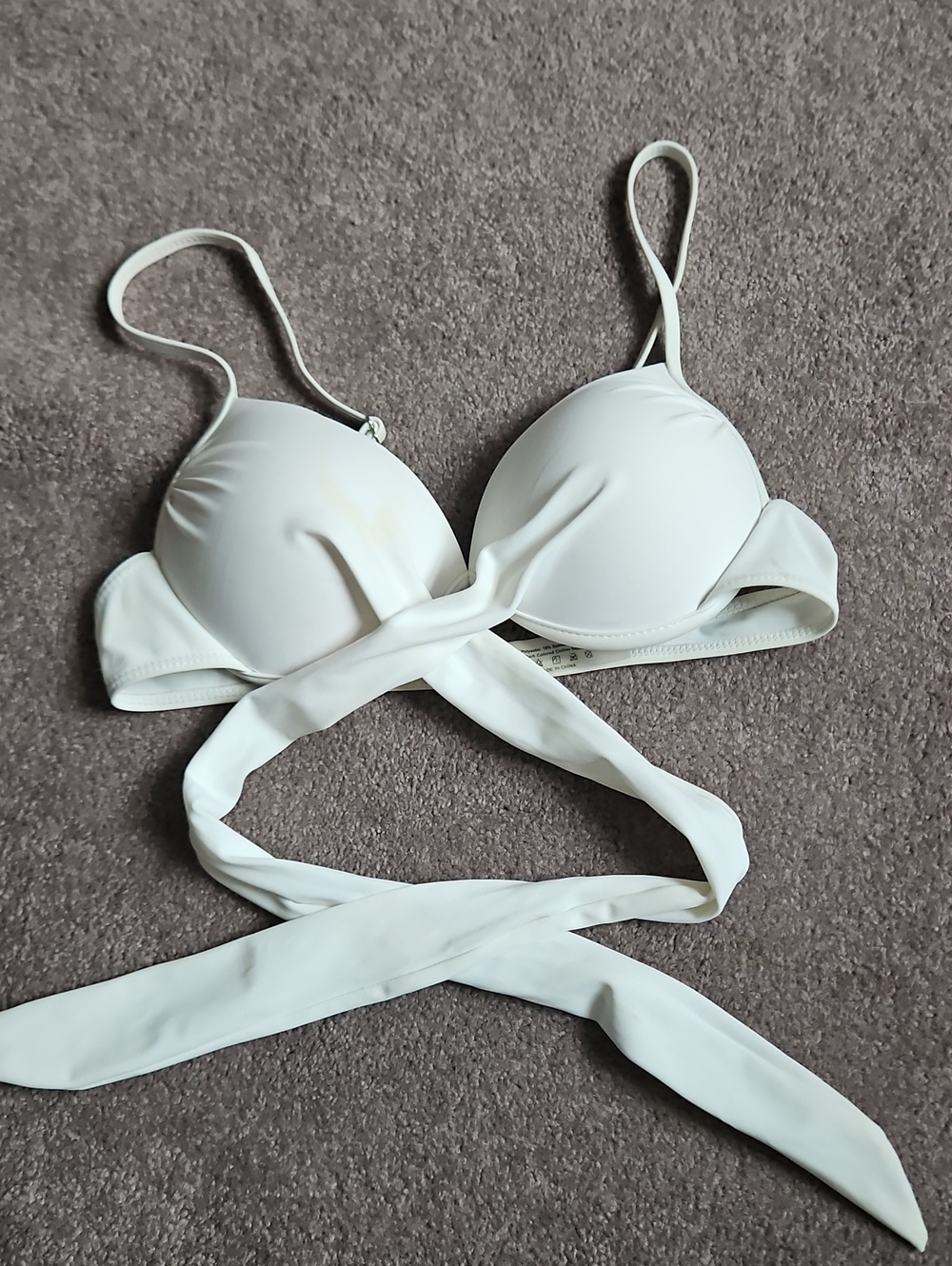 White Women’s Wrap-Front Bikini Top